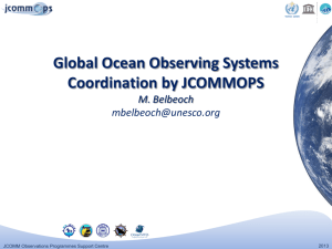 Global Ocean Observing Systems Coordination by JCOMMOPS