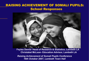 Somali Pupils Performance in London Schools