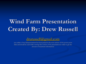 Wind Farm Presentation Created By - Chicago