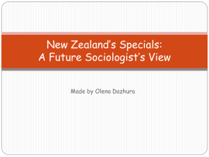 New Zealand*s Specials: A Future Sociologist*s View