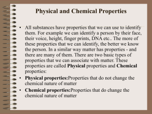Physical and Chemical Properties