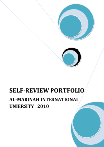 Self-Review Portfolio for Academic Performance audit