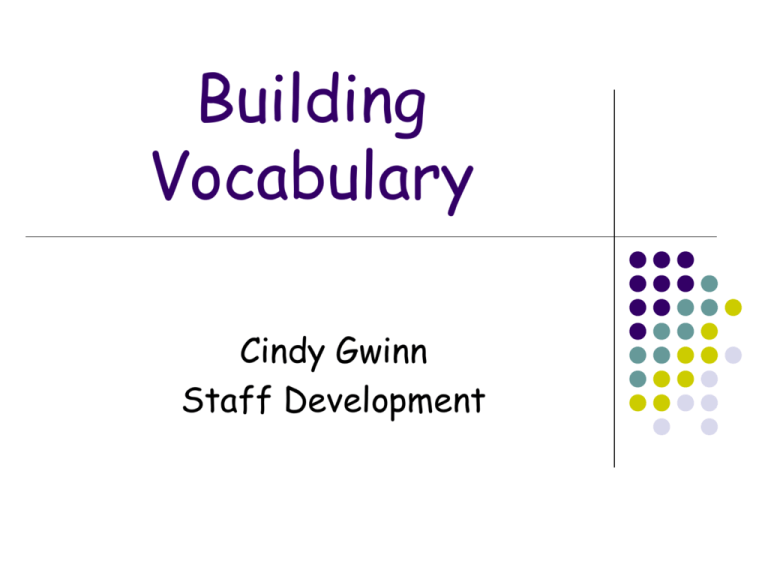 Building An Enriched Vocabulary - ppt download