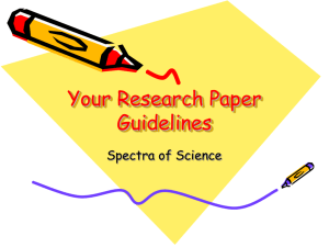 Your Research Paper Guidelines