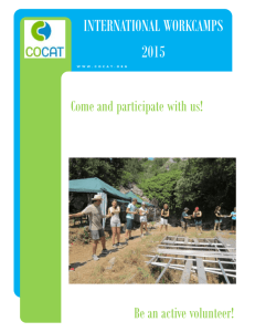 Cocat International Workcamps 2015