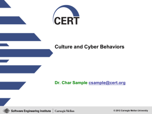 Culture & Cyber Behaviours - Char Sample