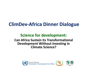 ClimDev-Africa Dinner Dialogue Science for development