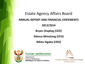 ANNUAL REPORT AND FINANCIAL STATEMENTS 2013/2014