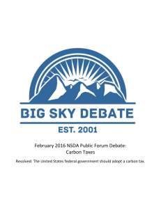 Big Sky Debate 2016 02 Public Forum Carbon Tax