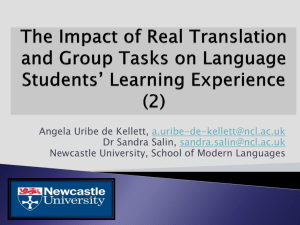 The impact of real translation group tasks on Language students