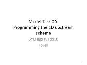 Model Task 0A - upstream scheme