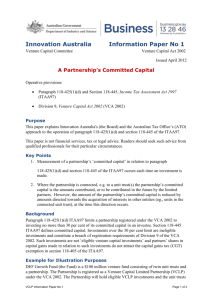 VCLP INFO PAPER - COMMITTED CAPITAL