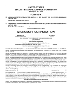 10K Report - Microsoft