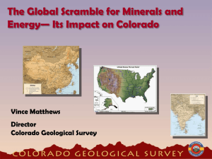Minerals and Energy/China - Denver Climate Study Group