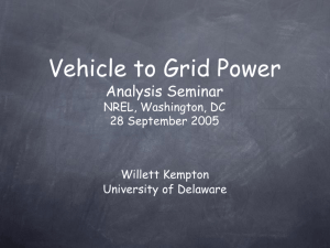Vehicle to Grid Power Analysis Seminar NREL