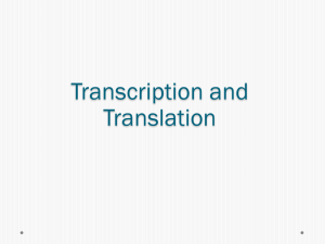 RACC BIO transcription and translation