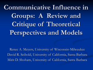 Communicative Influence in Groups