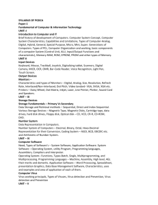 SYLLABUS OF PGDCA Paper-1 Fundamental of Computer