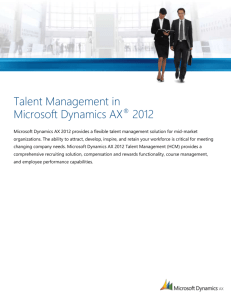 Talent Management in Microsoft Dynamics AX 2012
