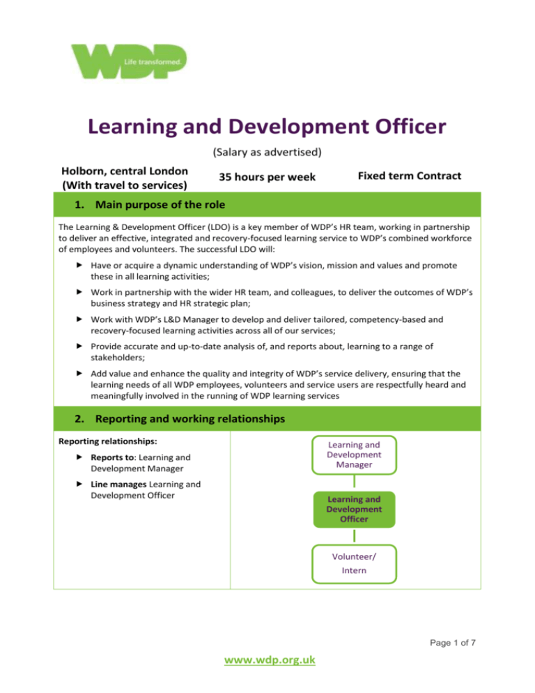 Learning And Development Officer