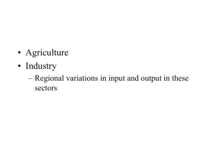 Regional Patterns in Agriculture