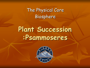 Plant Succession :Psammoseres