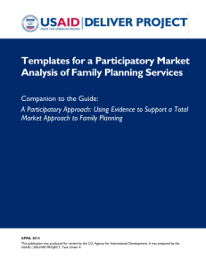 Templates for a Participatory Market Analysis of