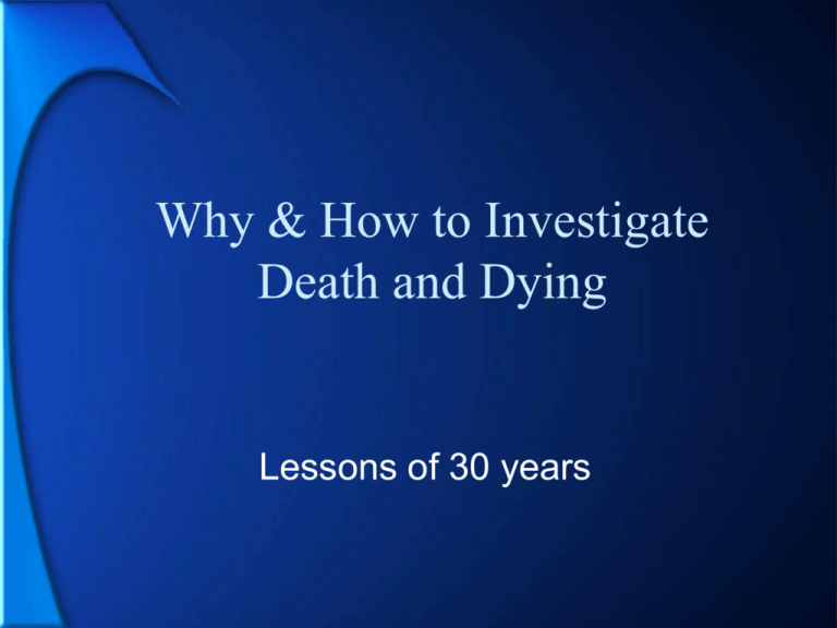 Teaching Death Dying