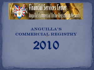 Presentation 2009 - Anguilla Financial Services Commission