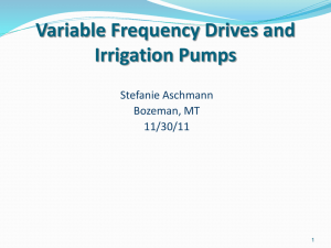 Variable Frequency Drives and Irrigation Pumps