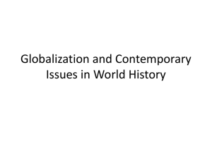 Globalization - Mrs. Bloom Social Studies