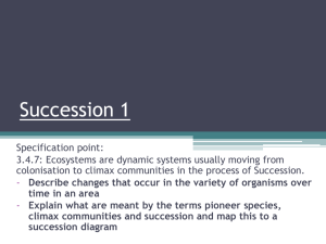 Lesson 1 What is succession
