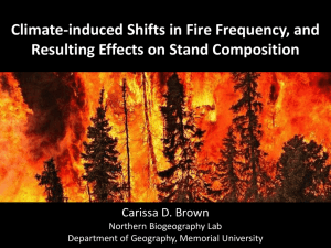 Climate-induced Shifts in Fire Frequency, and Resulting Effects on
