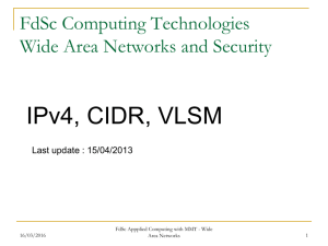 VLSM METHOD (provides an individual scheme for each