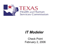 IT Modeler Checkpoint V2 Presentation