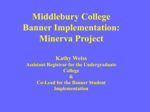 Middlebury College Banner Implementation