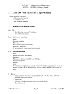 Lab_002 Configuration Management SE 3730 / CS 5730 – Software