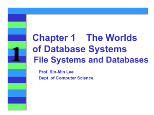 File Systems and Databases - Department of Computer Science