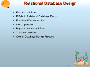 Chapter 7: Relational Database Design