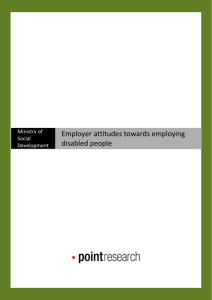 Employer attitudes towards employing disabled