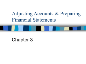 Adjusting Accounts & Preparing Financial Statements