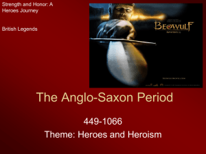 The Anglo-Saxon Period - Shore Regional High School