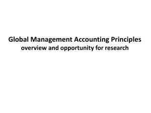 Global Management Accounting Principles