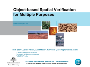 Object-based spatial verification for multiple purposes Beth