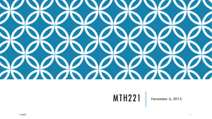 MTH221 - CAM Slides