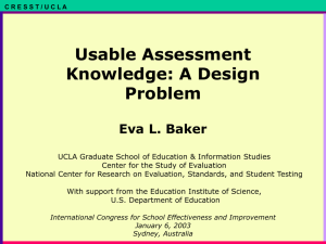 CRESST / UCLA Usable Assessment Knowledge