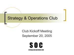 Strategic Operations Club - NYU Stern School of Business