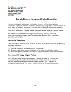 Sample Reserve Investment Policy Resolution