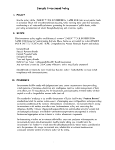 Sample Investment Policy - Washington Municipal Treasurers