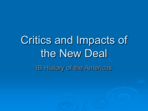 Impacts of the New Deal - George Washington High School